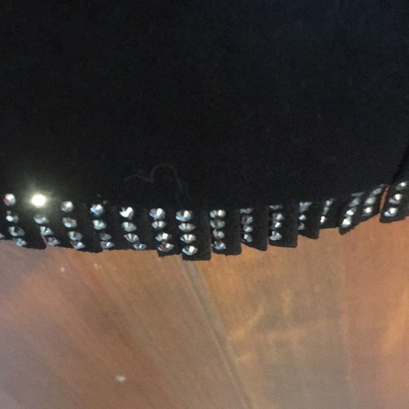 Blk, ankle length dress pant with sequin accent - Picture 4 of 6